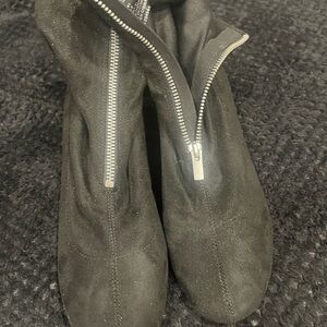 H&M Black Ankle Booties with Zipper